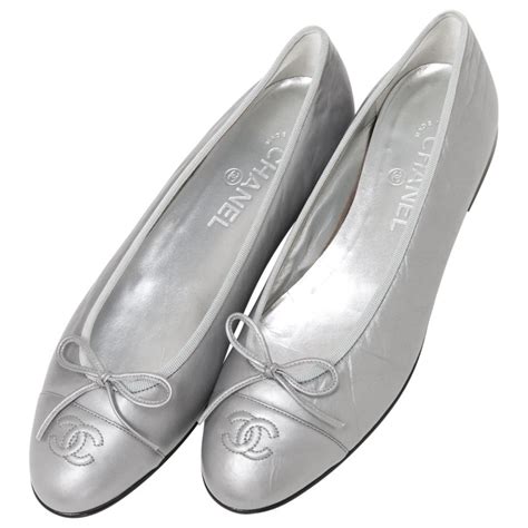 chanel ballerina silver|where to buy chanel flats.